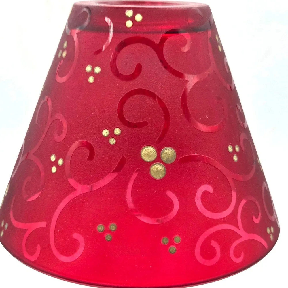 Vintage PartyLite P9247  Festive Flair Candle Lamp - Red Candle Holder - Picture 2 of 5